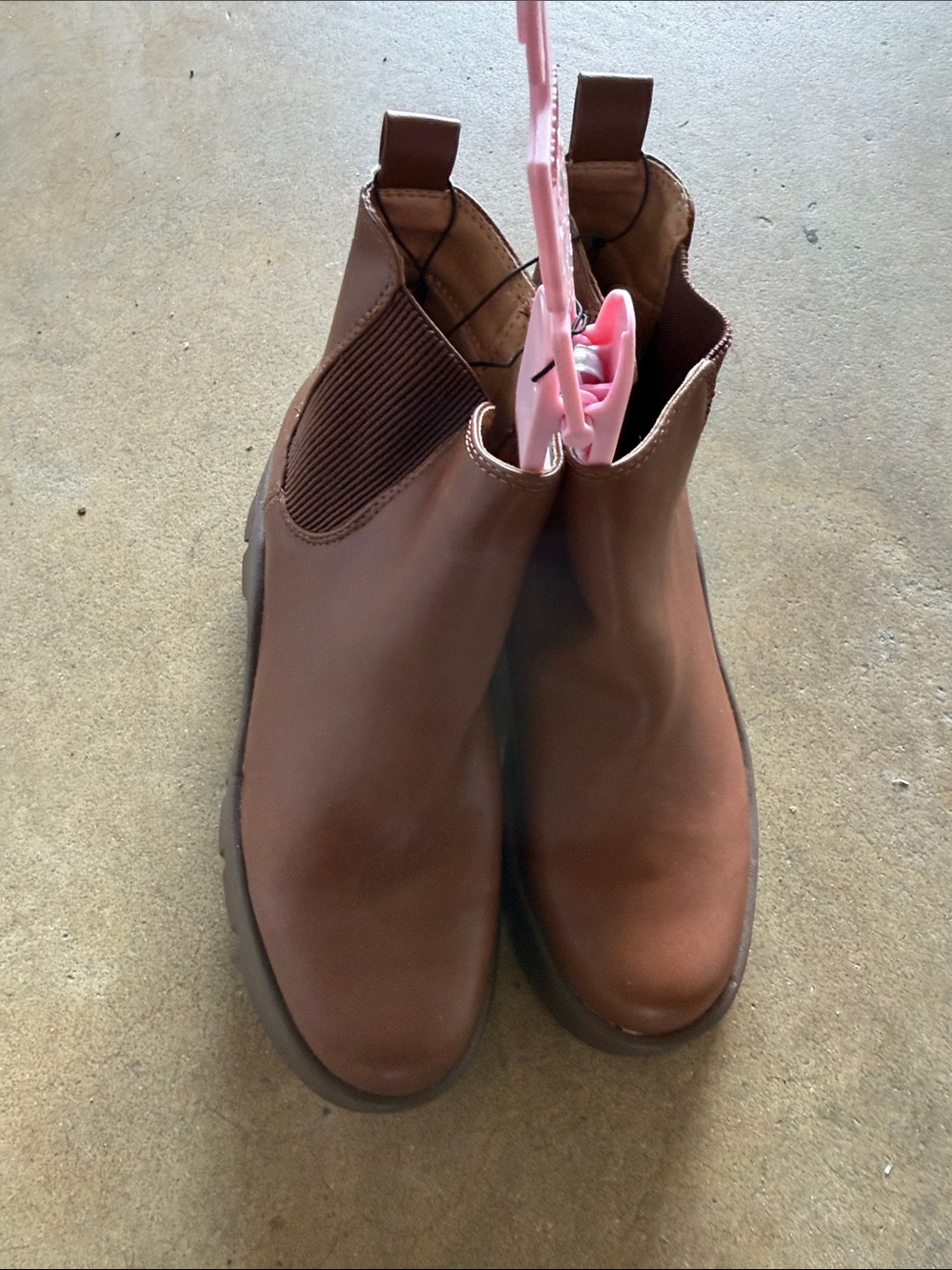 Sam & Libby Brown Slip-On Chelsea Boots. Size 8 NEW